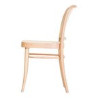 Chaise de salle à manger Art Nouveau en bois courbé et cannage, design inspiré de Hoffman
