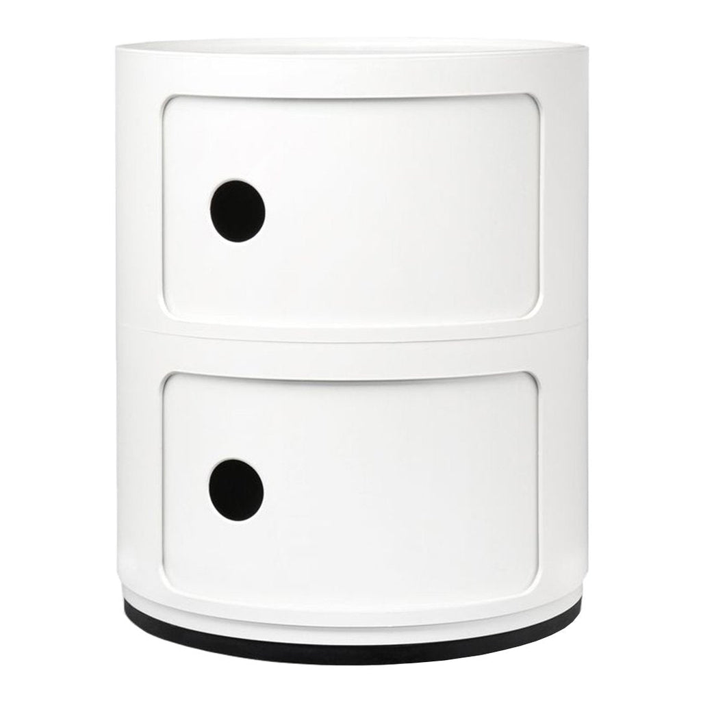 Tour de rangement modulaire empilable en plastique avec portes rondes (2) pour chambre ou salon