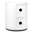 Tour de rangement modulaire empilable en plastique avec portes rondes (2) pour chambre ou salon