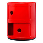 Tour de rangement modulaire empilable en plastique avec portes rondes (2) pour chambre ou salon