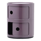 Tour de rangement modulaire empilable en plastique avec portes rondes (2) pour chambre ou salon