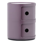 Tour de rangement modulaire empilable en plastique avec portes rondes (2) pour chambre ou salon