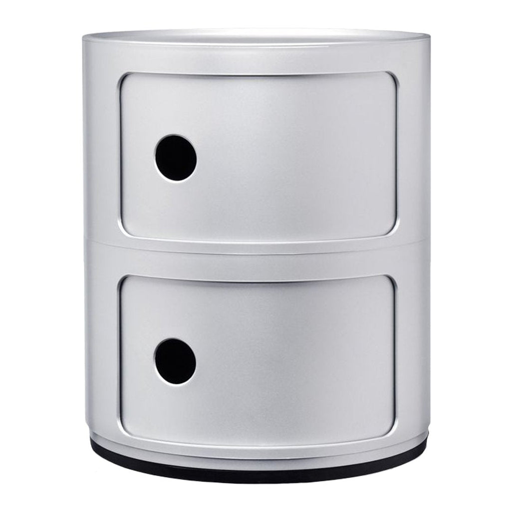 Tour de rangement empilable modulaire en plastique avec conception multi-portes rondes pour chambre ou salon