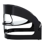 Fauteuil de salon rétro en bois des années 60 avec des lignes courbes sinueuses pour le salon