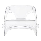 Fauteuil de salon rétro en bois des années 60 avec des lignes courbes sinueuses pour le salon