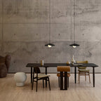 Chaise de salle à manger scandinave en chêne massif et placage stratifié, avec assise rembourrée