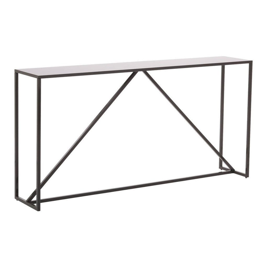 Console industrielle en acier et MDF avec cadre thermolaqué pour couloir