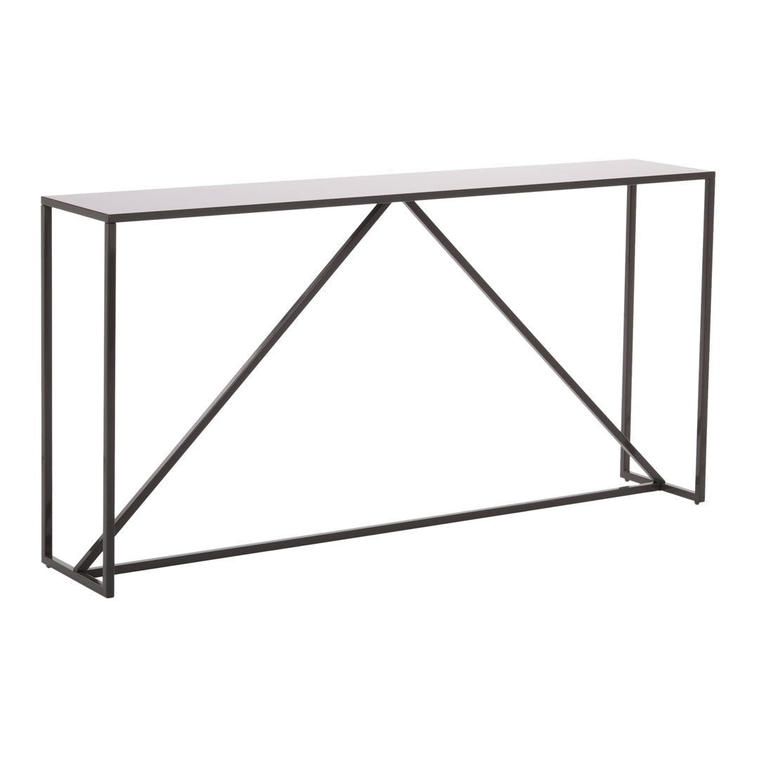 Console industrielle en acier et MDF avec cadre thermolaqué pour couloir