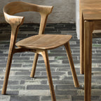Chaise de salle à manger scandinave en chêne massif, aspect léger, avec coussin optionnel pour la salle à manger