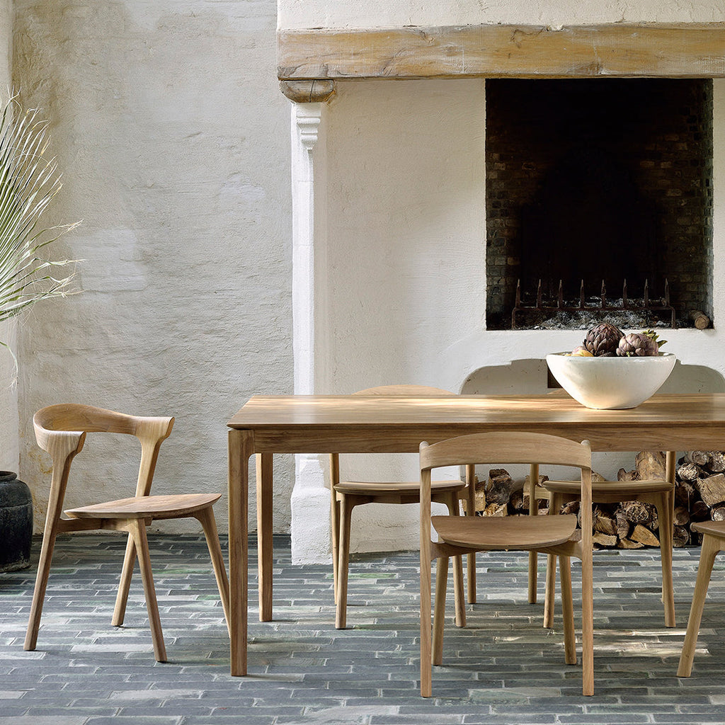 Chaise de salle à manger scandinave en chêne massif, aspect léger, avec coussin optionnel pour la salle à manger