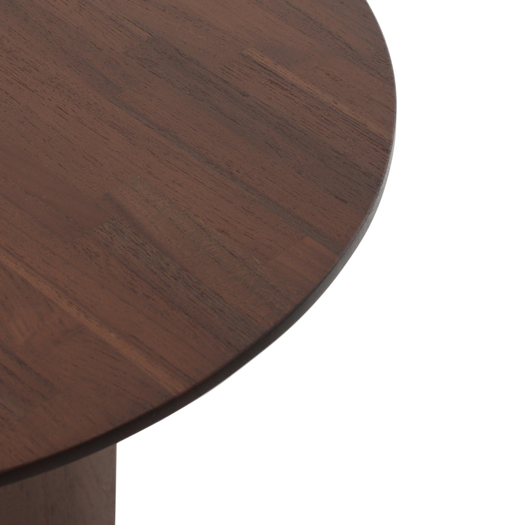 Table d'appoint contemporaine en bois massif avec forme géométrique entrecroisée pour salon