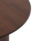 Table d'appoint contemporaine en bois massif avec forme géométrique entrecroisée pour salon