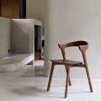Chaise de salle à manger scandinave en chêne massif, aspect léger, avec coussin optionnel pour la salle à manger