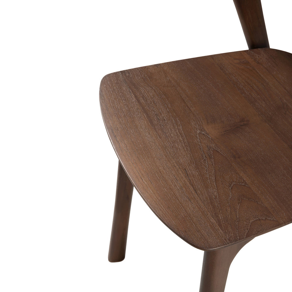 Chaise de salle à manger scandinave en chêne massif, aspect léger, avec coussin optionnel pour la salle à manger
