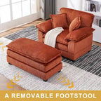 Fauteuil surdimensionné 56,9 W avec repose-pieds, fauteuil de lecture pour chambre à coucher, canapé-lit paresseux, canapé inclinable simple et moderne surdimensionné