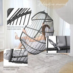 Chaise œuf suspendue de luxe sans support, pour l'intérieur, chaise œuf d'extérieur sans support de 158 kg, chaise balançoire œuf sans support