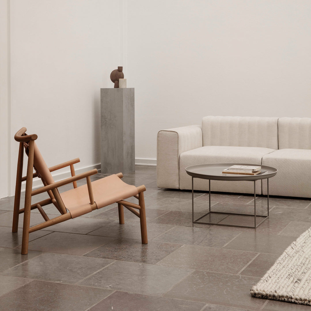 Table basse industrielle en métal filé avec cadre rotatif réglable sur 3 hauteurs pour salon
