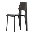 Chaise d'appoint contemporaine en plastique recyclé avec piètement thermolaqué pour salle à manger
