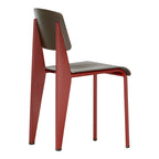 Chaise d'appoint contemporaine en plastique recyclé avec piètement thermolaqué pour salle à manger