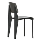 Chaise d'appoint contemporaine en plastique recyclé avec piètement thermolaqué pour salle à manger