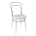Chaise d'appoint de café classique en bois de hêtre courbé au design léger emblématique pour salle à manger