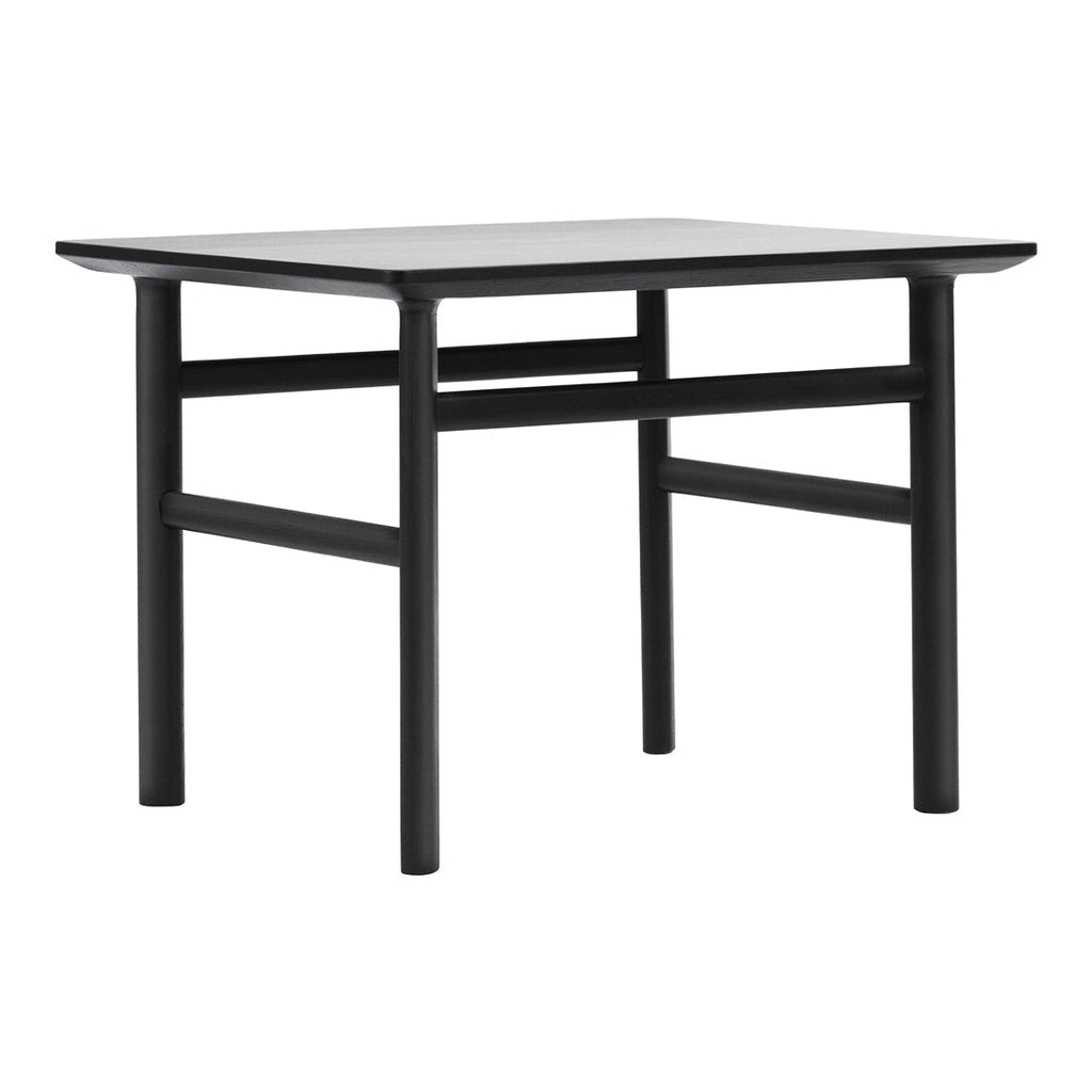 Table Basse Danoise Shaker en Chêne Massif avec Bords Biseautés et Pieds Ovales pour Salon