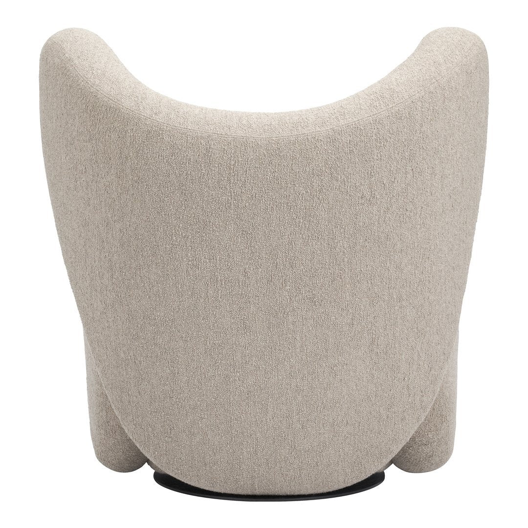 Fauteuil de salon pivotant entièrement rembourré Art Déco avec structure bloc volumineuse pour salon