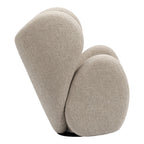 Fauteuil de salon pivotant entièrement rembourré Art Déco avec structure bloc volumineuse pour salon