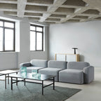 Table Basse Danoise Shaker en Chêne Massif avec Bords Biseautés et Pieds Ovales pour Salon
