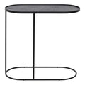 Table d'appoint polyvalente en bois avec plateau interchangeable ovale pour salon
