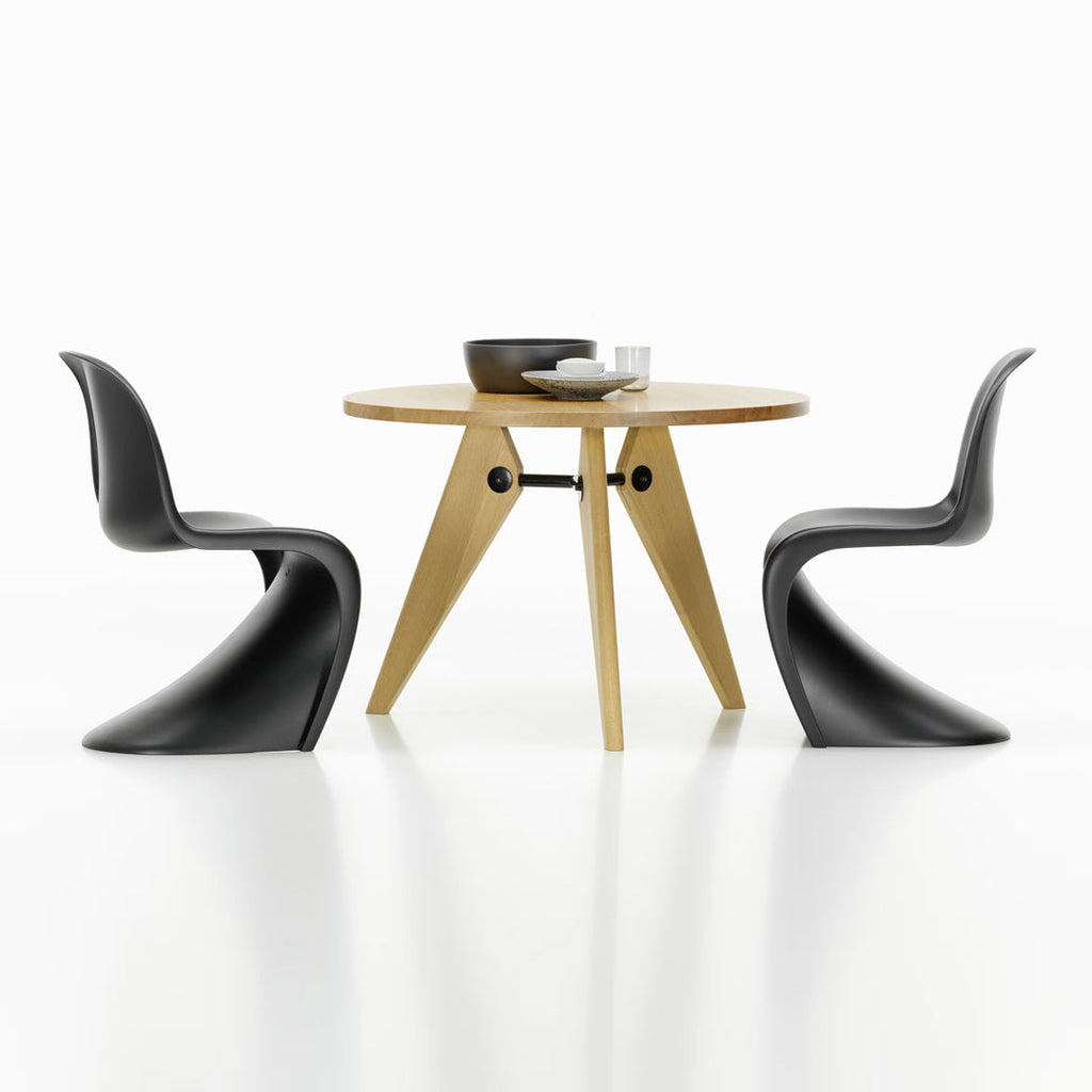 Chaise latérale en plastique emblématique avec design monobloc en porte-à-faux pour salle à manger ou extérieur
