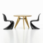 Chaise latérale en plastique emblématique avec design monobloc en porte-à-faux pour salle à manger ou extérieur