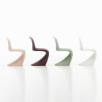 Chaise latérale en plastique emblématique avec design monobloc en porte-à-faux pour salle à manger ou extérieur