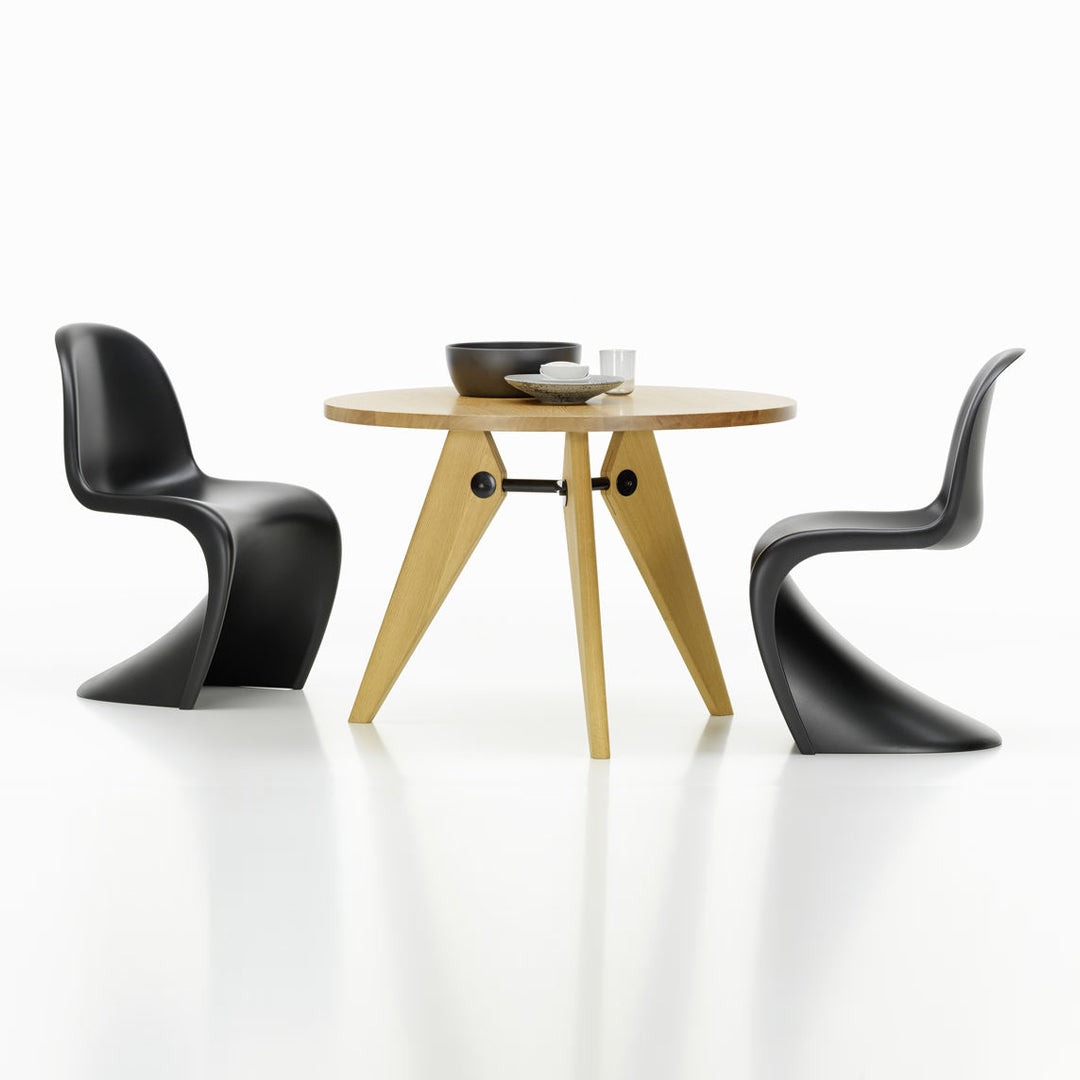 Chaise latérale en plastique emblématique avec design monobloc en porte-à-faux pour salle à manger ou extérieur