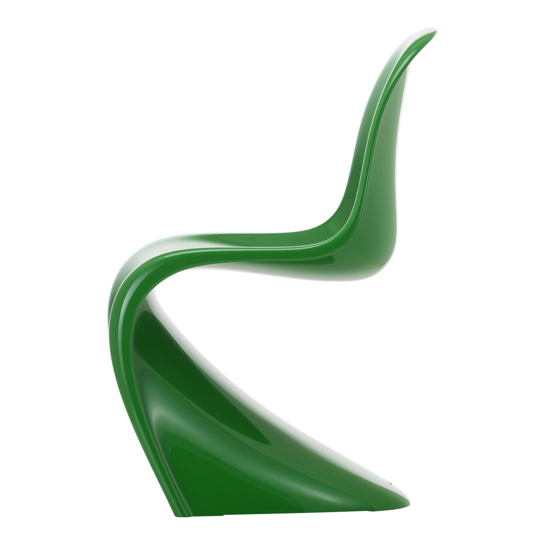 Chaise d'appoint emblématique en plastique laqué brillant avec forme en porte-à-faux monobloc pour salle à manger