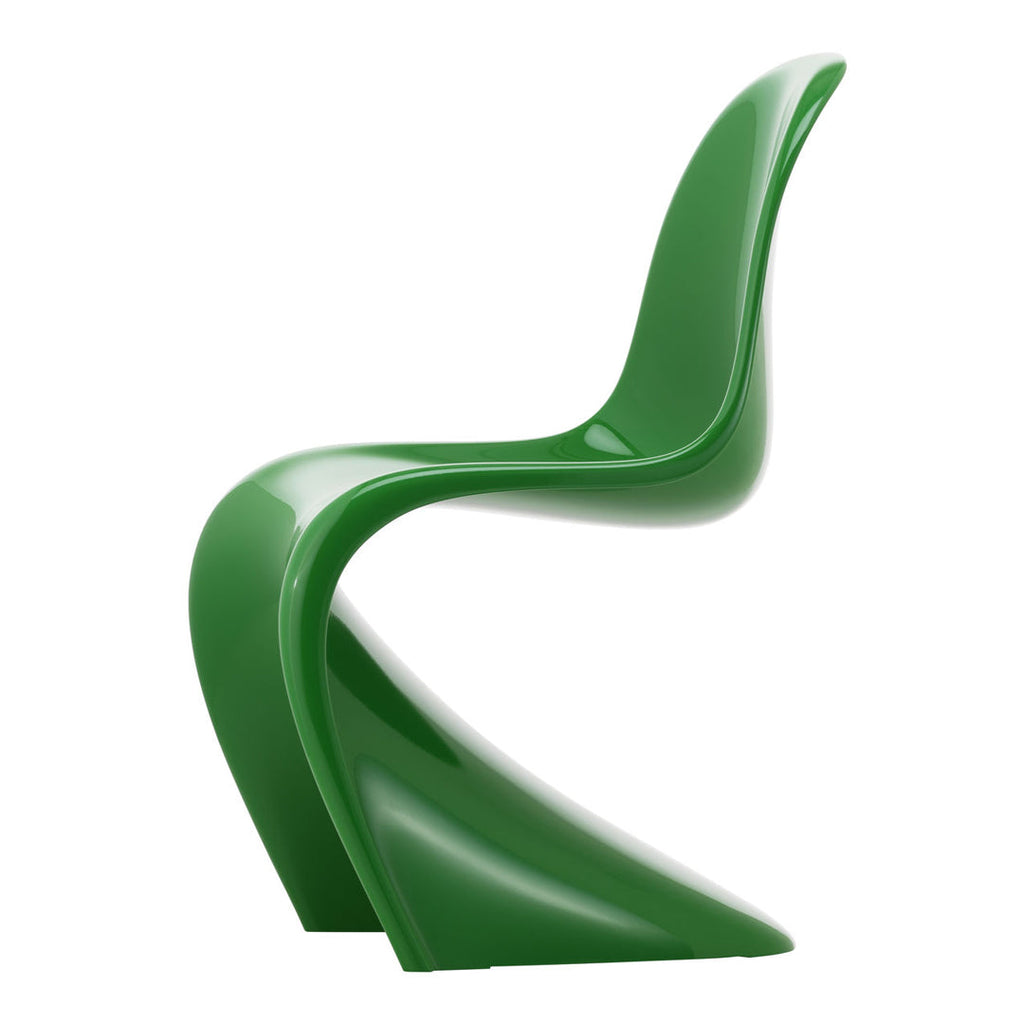 Chaise d'appoint emblématique en plastique laqué brillant avec forme en porte-à-faux monobloc pour salle à manger