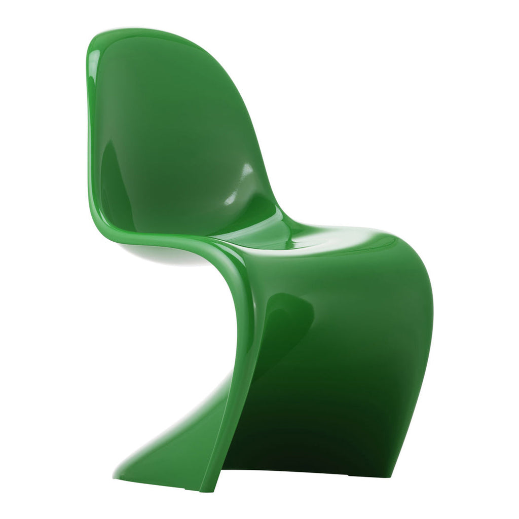 Chaise d'appoint emblématique en plastique laqué brillant avec forme en porte-à-faux monobloc pour salle à manger