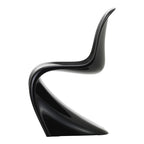Chaise d'appoint emblématique en plastique laqué brillant avec forme en porte-à-faux monobloc pour salle à manger