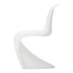 Chaise latérale en plastique emblématique avec design monobloc en porte-à-faux pour salle à manger ou extérieur
