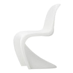 Chaise latérale en plastique emblématique avec design monobloc en porte-à-faux pour salle à manger ou extérieur
