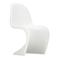 Chaise latérale en plastique emblématique avec design monobloc en porte-à-faux pour salle à manger ou extérieur