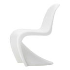 Chaise latérale en plastique emblématique avec design monobloc en porte-à-faux pour salle à manger ou extérieur
