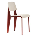 Chaise d'appoint contemporaine en plastique recyclé avec piètement thermolaqué pour salle à manger