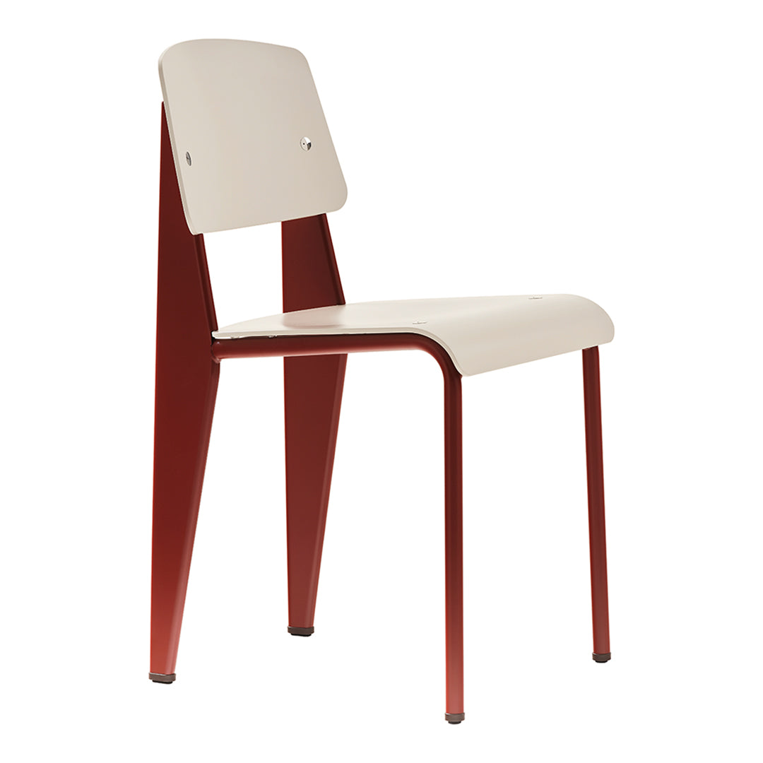 Chaise d'appoint contemporaine en plastique recyclé avec piètement thermolaqué pour salle à manger