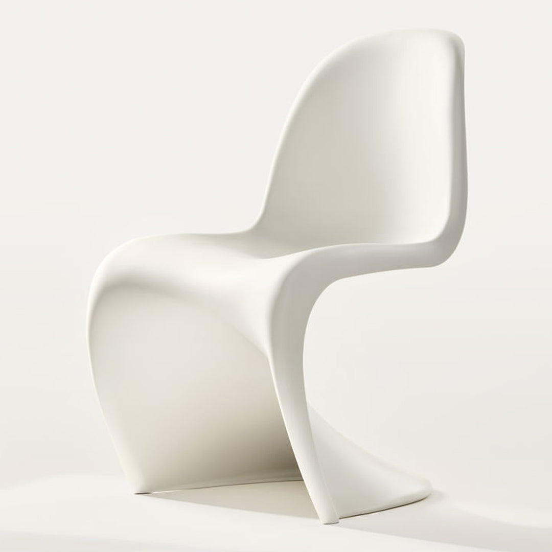 Chaise latérale en plastique emblématique avec design monobloc en porte-à-faux pour salle à manger ou extérieur