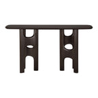 Console en bois vintage-moderne avec bords arrondis fluides pour couloir