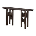 Console en bois vintage-moderne avec bords arrondis fluides pour couloir