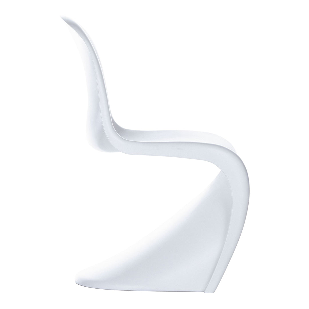 Chaise latérale en plastique emblématique avec design monobloc en porte-à-faux pour salle à manger ou extérieur