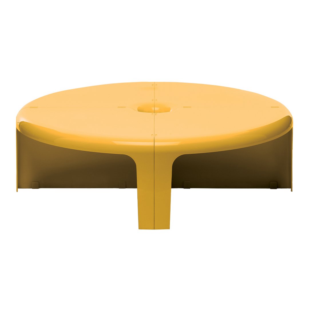 Table basse rétro modulaire en plastique ABS avec design convertible multi-usage pour le salon