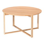 Table basse scandinave en bois de hêtre avec design multi-hauteur réglable pour salon